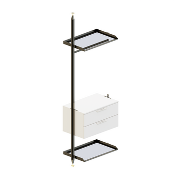 Комплект гардеробної LZ-005 PILLAR (600мм, Елегантний сірий) LZ005-HG-600-1 фото