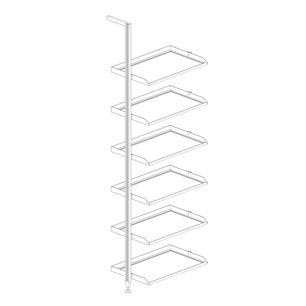 Комплект гардеробної LZ-001 PILLAR (600мм, Елегантний сірий) LZ001-HG-600-1 фото