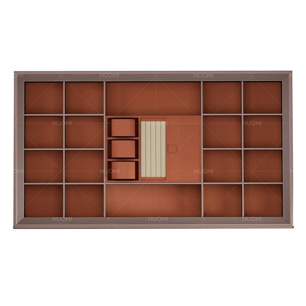 Soft close decorations shelf with ring box (Wine red) (564 mm)