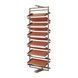 360&deg; rotating shoe section with 12 shelves (Wine red)