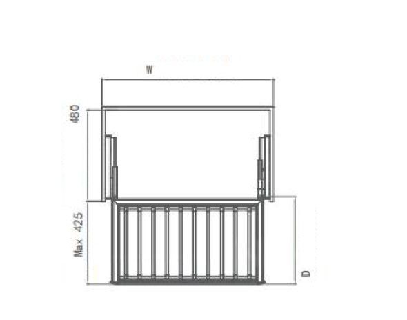Pull-out trouser rack 564 mm (Hera Series) (Elegant gray)
