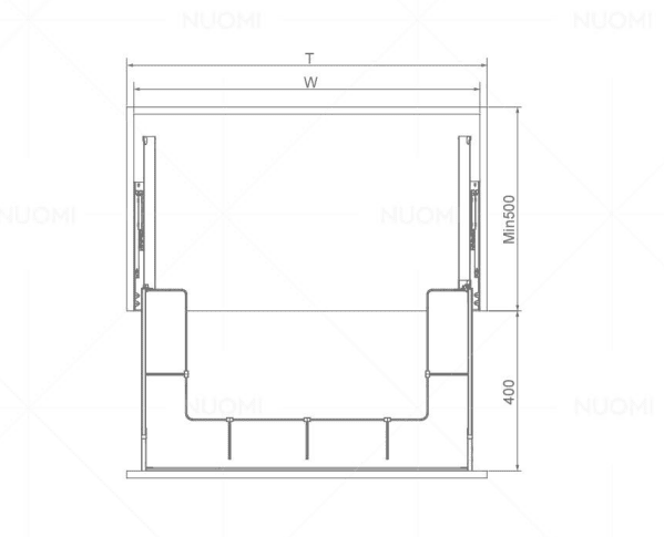 Z&aacute;suvka na um&yacute;vadlo v tvare U 900 mm (Elegantn&aacute; siv&aacute;) 3189005 фото