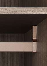 Clip for hanger bar rectangular (Wine red) (Ralphie Series)