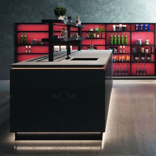 Aluminium profile for center island cabinet (Elegant gray) (With backlight)