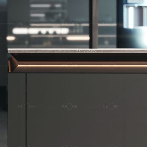 Aluminium profile for center island cabinet (Elegant gray) (With backlight)