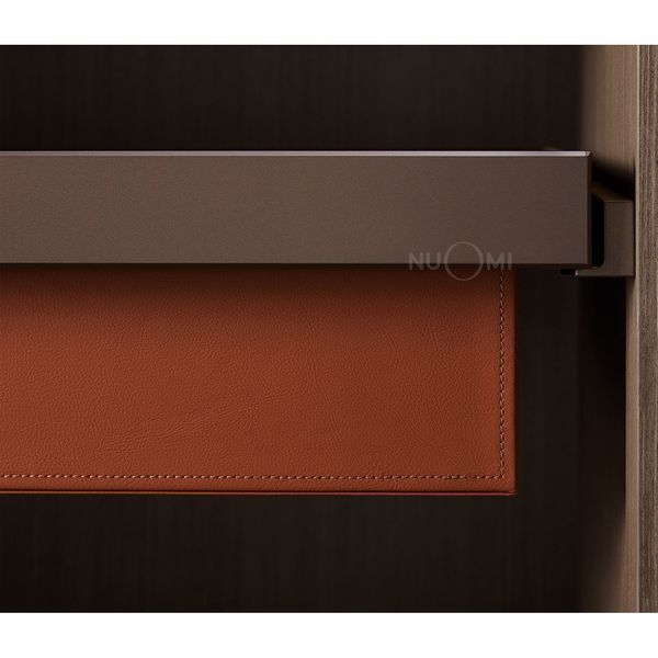 Soft close leather basket (Wine red) (564 mm)
