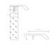 Edge bonding handle thumb type (Champagne Gold) (left Opening)