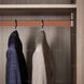 Clothes Rail Covered Leather (Wine red) (564 mm)