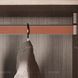 Clothes Rail Covered Leather (Wine red) (564 mm)