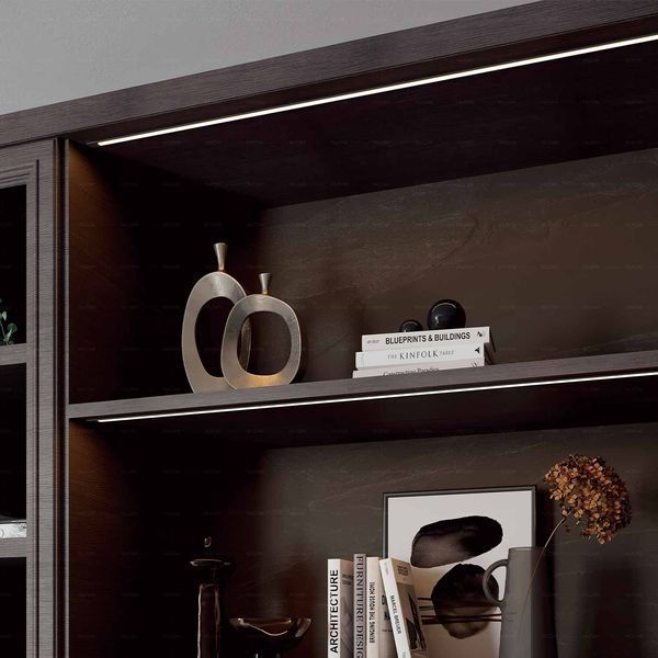 COB profile, recessed, ultra-thin, with backlight (8*10, 3000mm, 9.8W) (Elegant gray)
