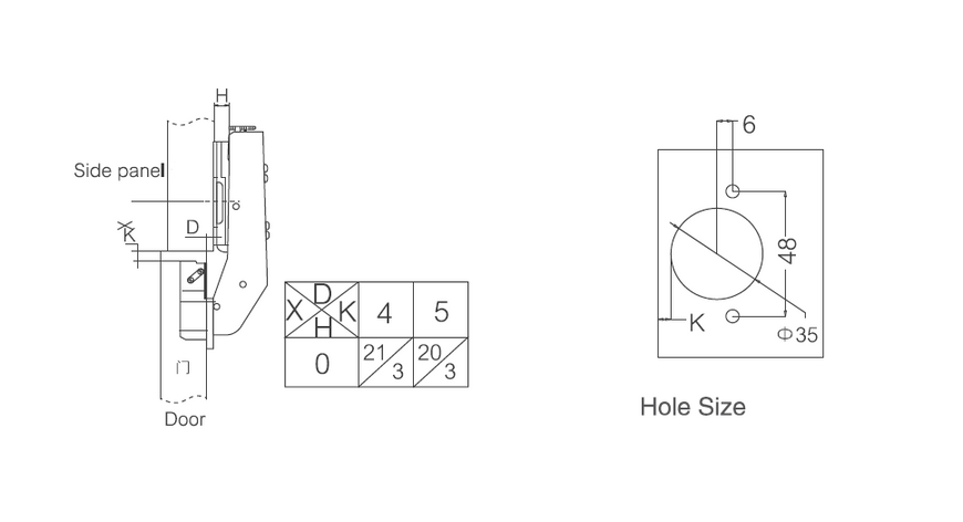 Buffering Hinge 45&deg; (Special Series)