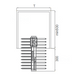 Retractable trouser hanger (Wine red) (460 mm)