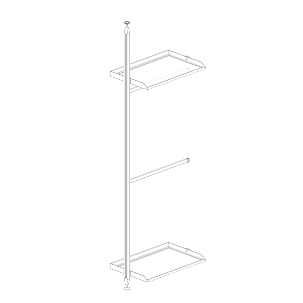 Комплект гардеробної LZ-004 PILLAR (600мм, Винночервоний) LZ004-WR-600-1 фото