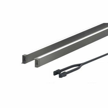 Priehľadn&yacute; COB profil s horn&yacute;m a doln&yacute;m osvetlen&iacute;m (10*18, 3000 mm, 19,6 W) (Elegantn&aacute; siv&aacute;) 12853003 фото