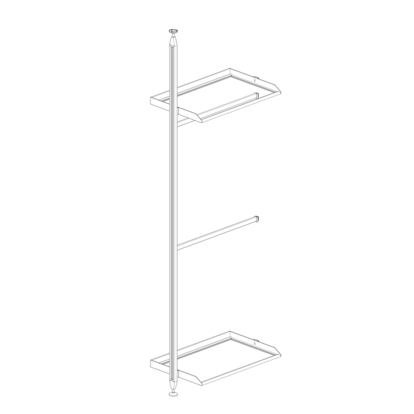 Комплект гардеробної LZ-004 PILLAR (600мм, Елегантний сірий) LZ004-HG-600-1 фото