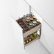Pull-out cargo with cutlery shelf 400 mm (Elegant grey)