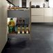 Pull-out cargo with cutlery shelf 400 mm (Elegant grey)